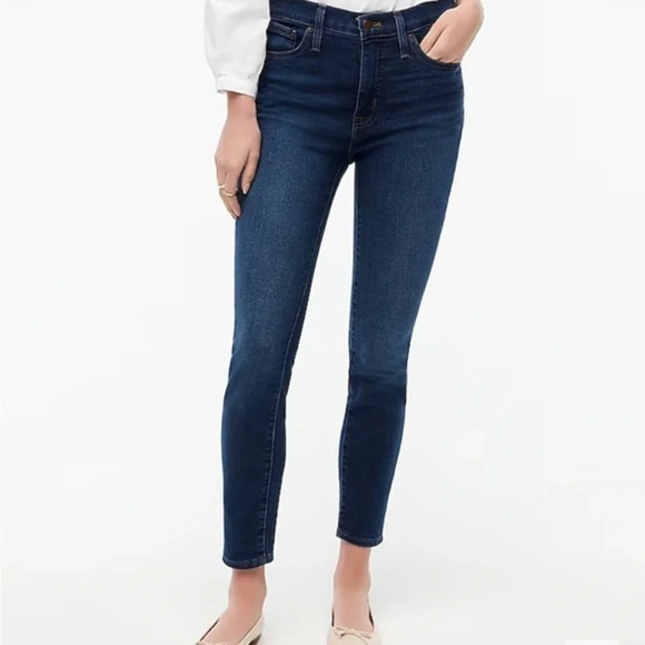 New J Crew Factory 9” Mid Rise Skinny Jeans Signature Stretch - Picture 1 of 11